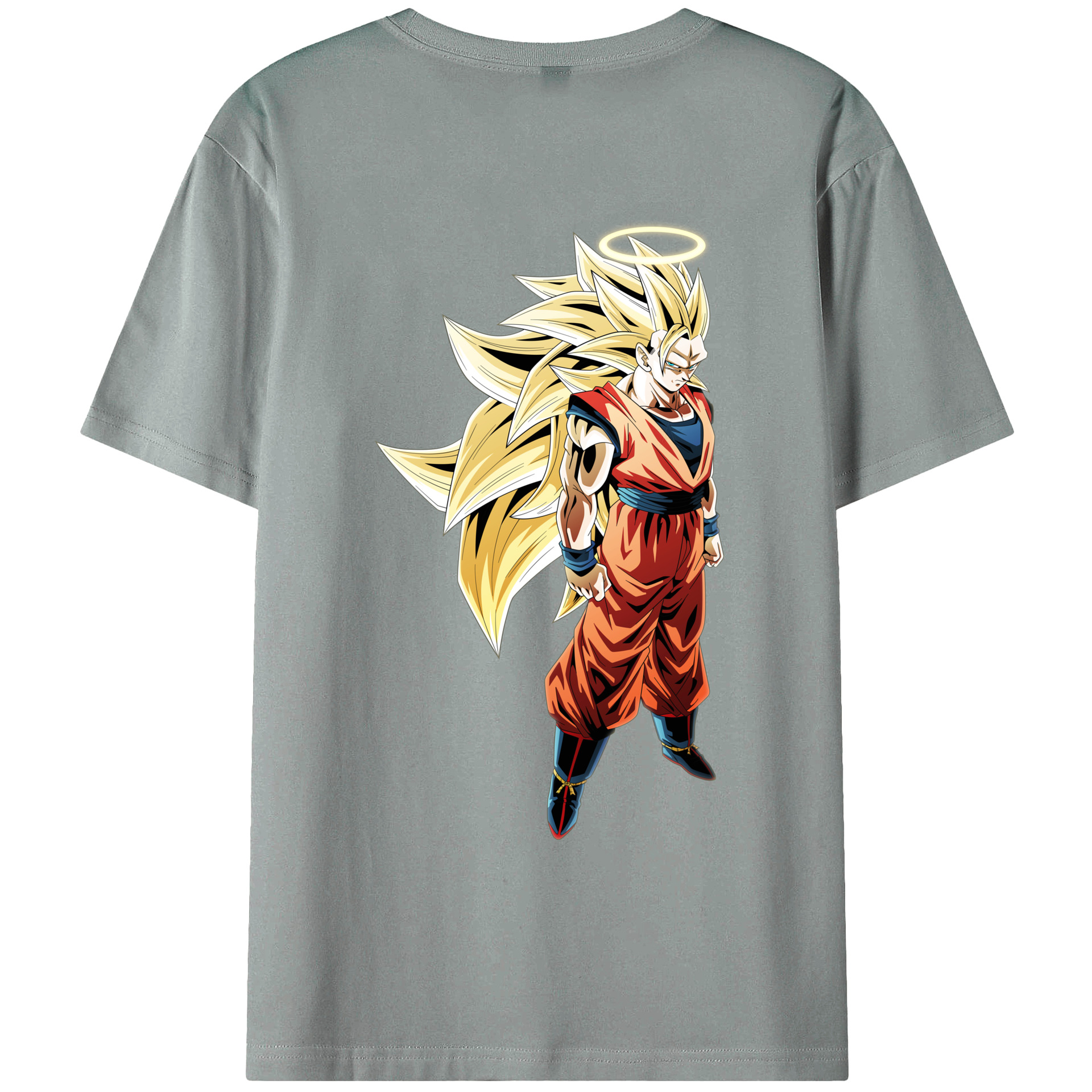 （画像用） ドラゴンボール 孫悟空（そん ごくう）Son Goku カカロット DRAGON BALL Kakarotto 綿100％ メンズ半袖Tシャツ（バックプリント） 通気性
